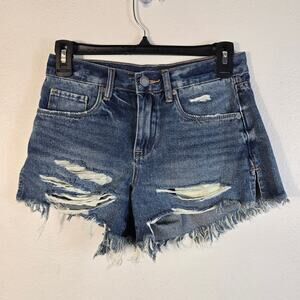 Blank NYC The Barrow Jeans Shorts Women's 24 Distressed High Rise Festival Beach